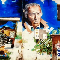 Fellini Inspired mural in Borgo San Giuliano Rimini