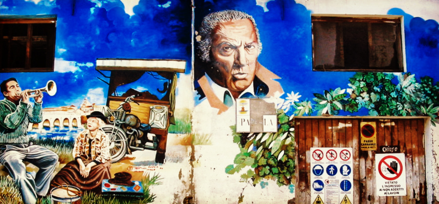 Fellini Inspired mural in Borgo San Giuliano Rimini