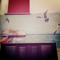 One of the many murals you'll see in Borgo San Giuliano - this one depicting the pier to Rock Island
