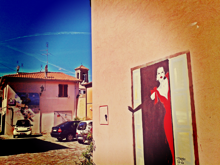 One of the murals painted in the Borgo San Giuliano