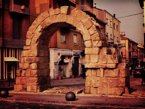 The Porta Montanara gate in Rimini