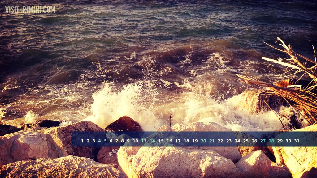 Rimini on the Rocks - Free desktop Calendar